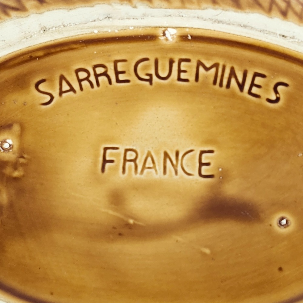 Vintage Majolica Sarreguemines France Service Fish‎ Tureen - 1950s - S - Picture 13 of 13